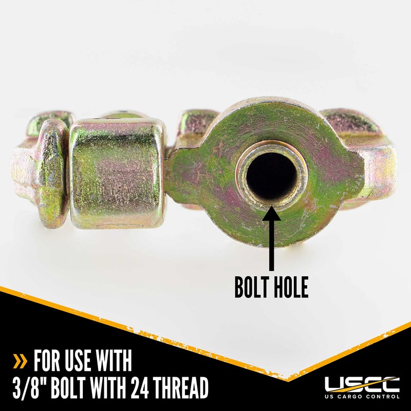 US Cargo Control L Track Double Stud Fitting with Bolt Thread, Use with L Track Rails in Your Truck Or Trailer to Create Instant Tie-Down Anchor Points, Working Load Limit of 1,333 Pounds, 10 Pack - Image 3